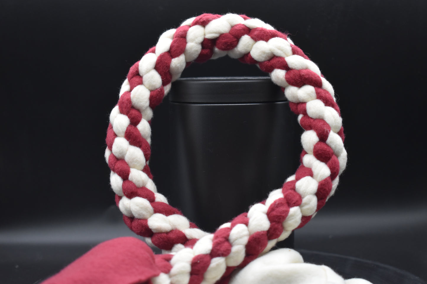 Zergel XXL Dunkelrot + Weiß