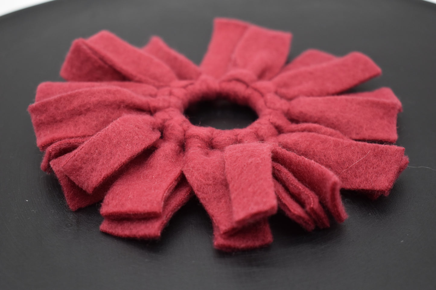 Anhänger Fleece Dunkelrot