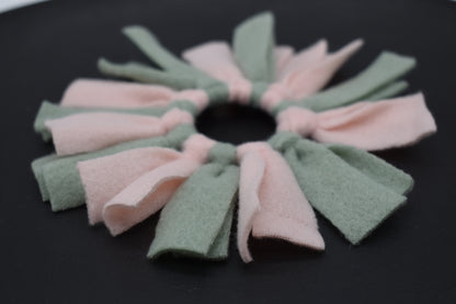 Anhänger Fleece Altrosa + Minze