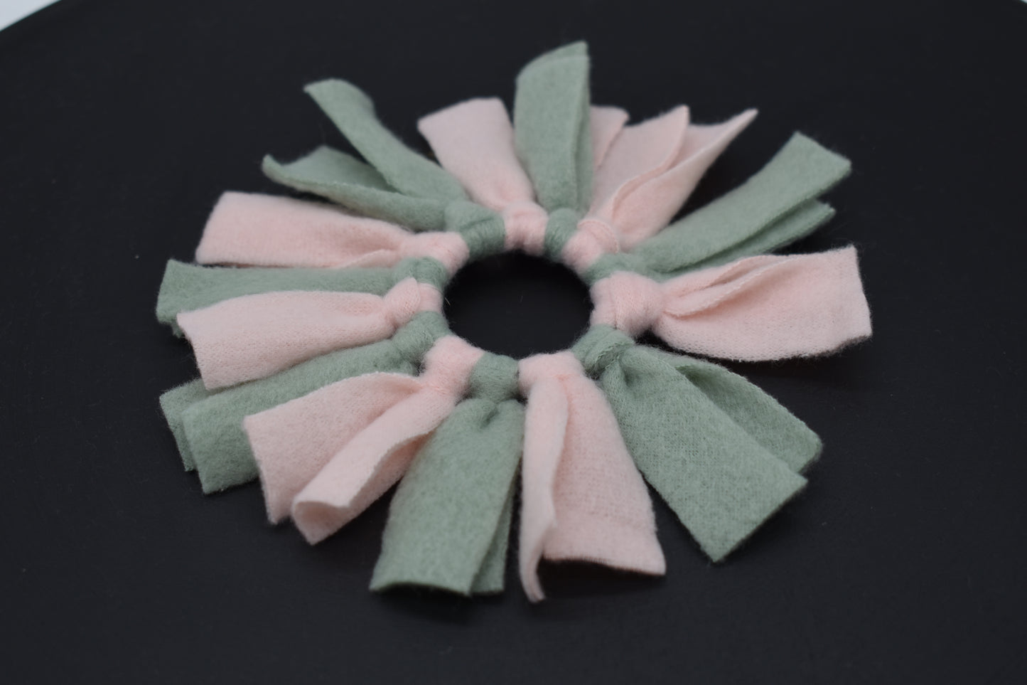 Anhänger Fleece Altrosa + Minze