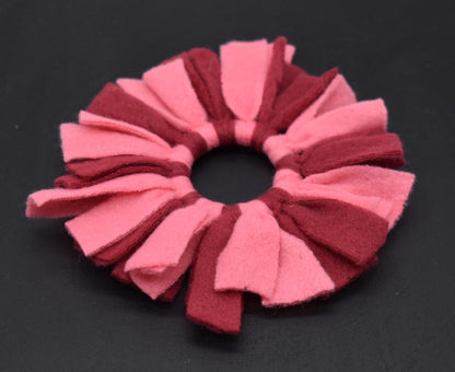 Anhänger Fleece Pink + Dunkelrot