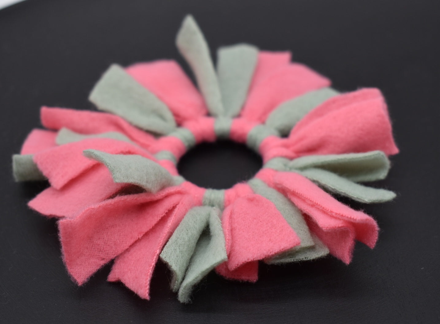 Anhänger Fleece Pink + Minze