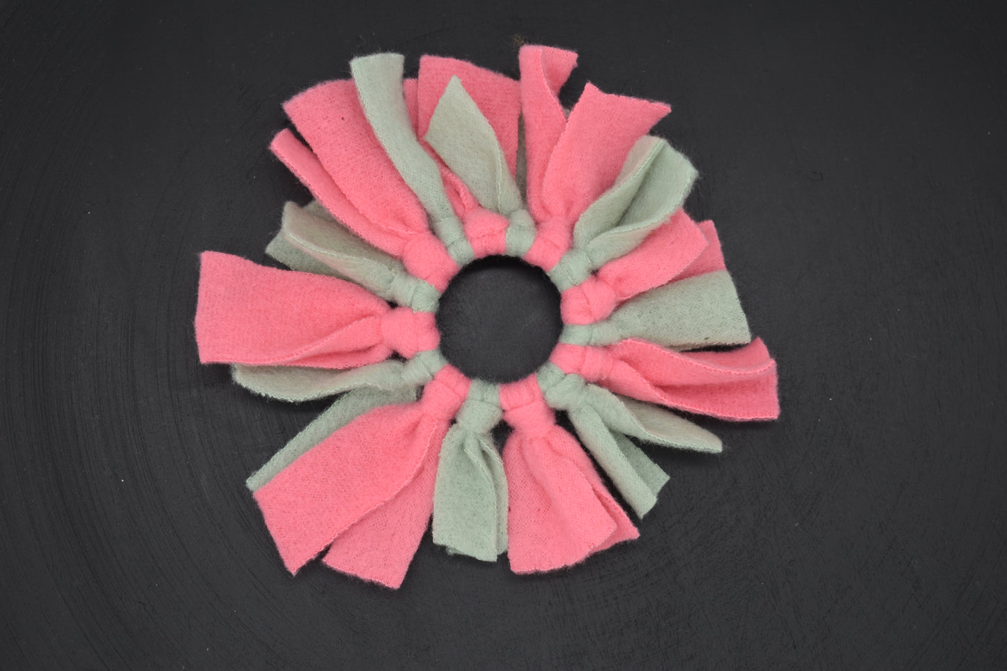 Anhänger Fleece Pink + Minze