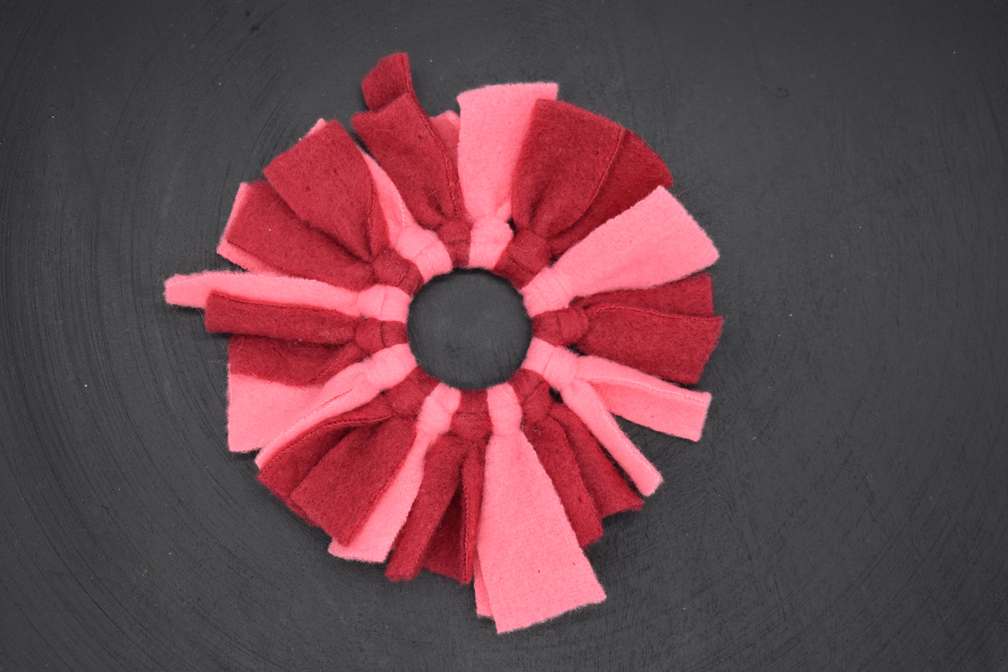 Anhänger Fleece Pink + Dunkelrot